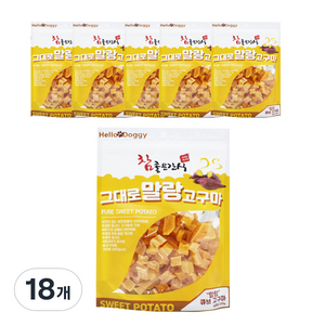 참좋은간식 그대로 말랑 강아지 간식, 큐브고구마, 250g, 18개