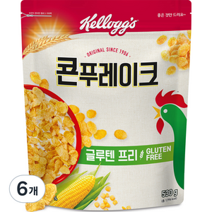 켈로그 콘푸레이크 시리얼, 530g, 6개