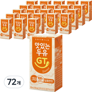 맛있는두유GT 달콤한맛, 190ml, 72개