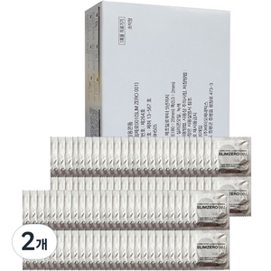슬림제로 001 울트라씬 일반형 콘돔, 100개입, 2개