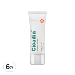 미샤 시카딘 레스큐 마일드 선크림 SPF50+ PA++++, 40ml, 6개