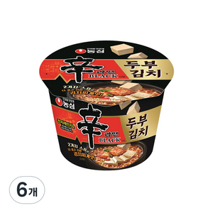 신라면 블랙 사발 두부김치 94g, 6개