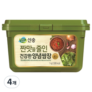 신송 짠맛을 줄인 건강한 양념쌈장, 1kg, 4개