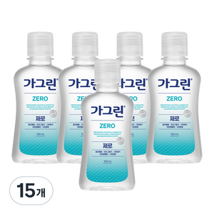 가그린 제로 구강청결제, 100ml, 15개