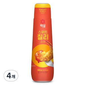 백설 스위트 칠리 소스, 265g, 4개