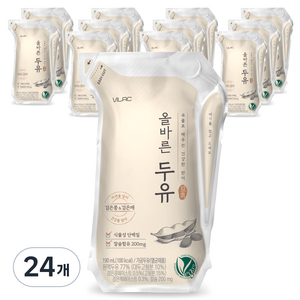 비락 올바른 두유, 190ml, 24개