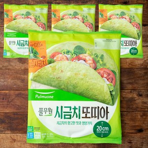 풀무원 시금치 또띠아 20cm 5개입, 225g, 4개
