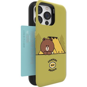 라인프렌즈 캠핑 나이트 자석카드 휴대폰 케이스