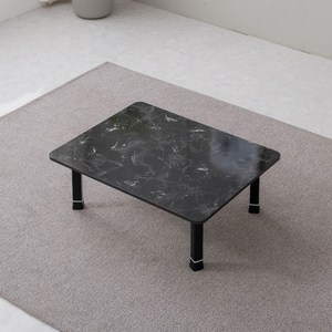 접이식 칼라테이블 4단높이조절 다리, 비앙코블랙(테두리 블랙) 유광