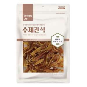 내츄럴랩 소프트 스틱 강아지 건조간식, 돼지귀, 300g, 1개