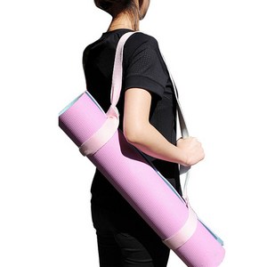 LJG 필라테스 요가 매트 스트랩 정리끈, 핑크, 1개