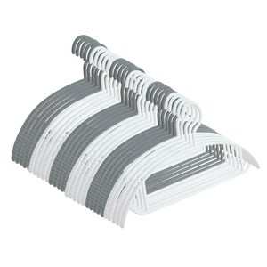 보노하우스 어반 어깨 뿔 방지 논슬립 옷걸이, 화이트, 그레이, 50개