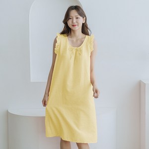 민트코코아 여성용 셔링 나시 원피스 잠옷