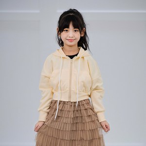 오렌지다몸 여아용 DM오버핏 빅포켓 크롭 후드집업