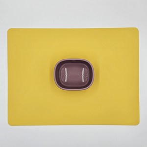 집사람 실리콘 테이블 매트, 옐로우, 1개, 30 x 40 cm