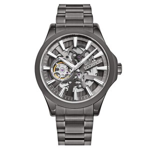 스콜피온시계 남성용 스켈레톤 오토매틱 메탈 시계 42mm SP3375 + 선물세트 + 공구