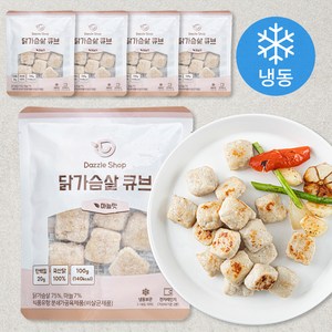 다즐샵 닭가슴살 큐브 마늘맛 (냉동), 100g, 5개