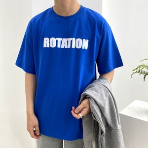 오티디 남녀공용 프리미엄 오버핏 16수 로테이션 반팔 티셔츠