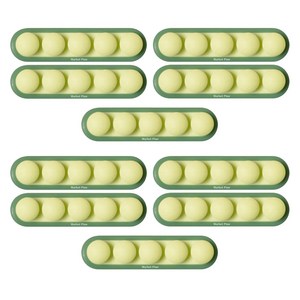 마켓플랜 완두콩 다용도 케이블 정리홀더, 그린, 10개