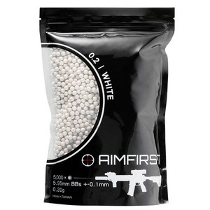 AIMFIRST 0.2g 5000발 비비탄, 화이트, 1개