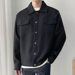 맨타임 남성용 GGL 데일리 가벼운 스냅 셔츠 자켓 남성셔츠자켓