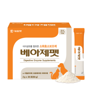 대웅펫 반려동물 베아제펫 소화효소보조제 2g x 30p, 1개, 식이섬유, 췌장/소화기능 개선