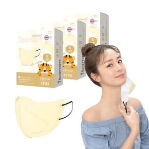아이바나리 에어 황사 방역용 마스크 소형 S KF94, 10개입, 3개, COTTON IVORY