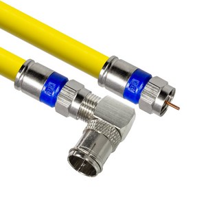 마하링크 국산 고급형 RF 안테나 옐로우 5C 꺾임 동축 수제작 케이블 50M, MLZ-RLY500(옐로우)