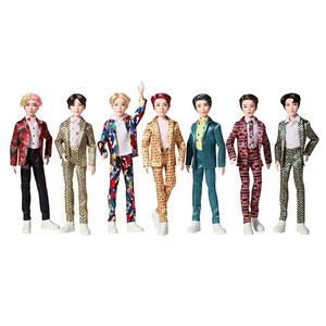 마텔 BTS 아이돌 패션돌 구체관절 인형 7종 세트, 29cm, 혼합색상
