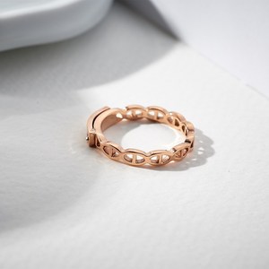 노이드비 여성용 써지컬스틸 가운데스틱 꼬임체인반지