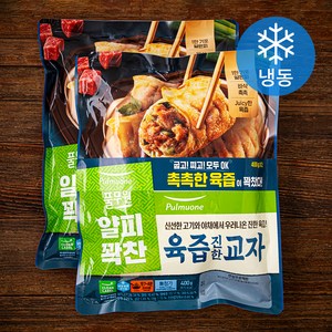 풀무원 얄피꽉찬 육즙진한 교자 (냉동), 400g, 2개