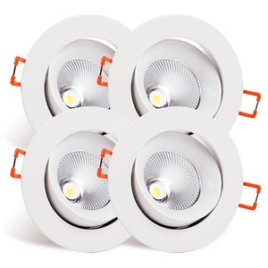 공간엘이디 에코 초이스 COB 8W 플리커프리 LED 다운라이트 외경 90mm x 높이 57mm, 화이트(바디), 주광색(전구색), 1개