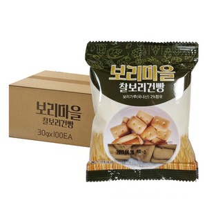 금풍제과 보리마을 찰보리건빵, 30g, 100개