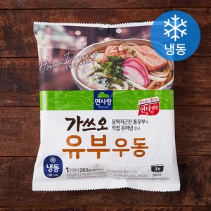 면사랑 가쓰오 유부 우동 (냉동), 283g, 1개