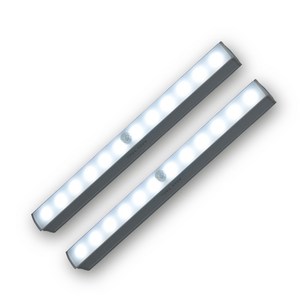 멀티탁 밝히는가온 건전지형 자석식부착 무선 LED 센서등 20.5cm, 화이트, 2개