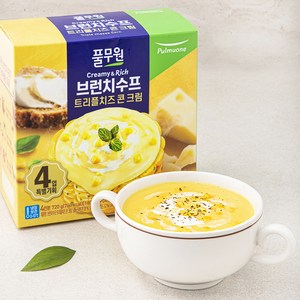 풀무원 브런치수프 트리플 치즈 콘 크림 (냉장), 180g, 4개입