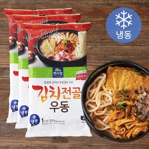 면사랑 김치전골 우동 1인분 (냉동), 373g, 3개