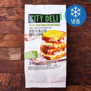 시티델리 프랜치토스트 햄에그야채 3개입 (냉동), 525g, 1개