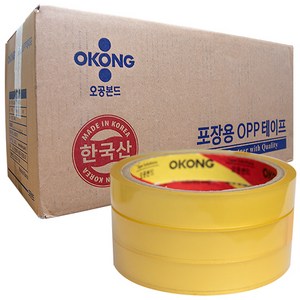 오공 사무용 엘앤엠 OPP 테이프 24mm x 20m, 투명, 100개