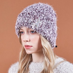 바잘 VA 브로치 보카시 니트 비니