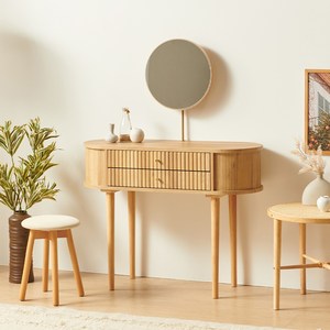 올가 템바보드 수납 화장대 1000 방문설치, 오크