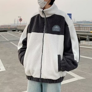 스타빈 남성용 루즈 배색뽀글이 집업점퍼