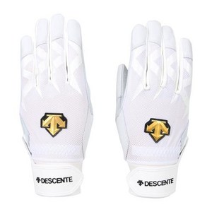 데상트 가죽 칼라 배팅장갑 (DL205MBJBG006), 화이트