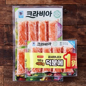 대림선 크라비아 맛살 160g + 80g, 1세트