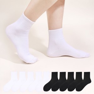 두발로 여성용 퀄리티 밴딩 중목 양말 10켤레 세트