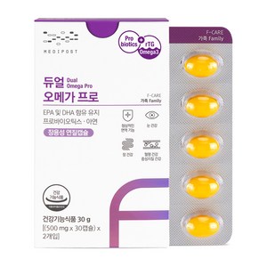 메디포스트 모비타 듀얼 오메가 프로 유산균 30g, 60정, 1개