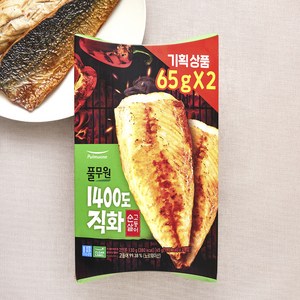 풀무원 1400도 직화 순살고등어 2개입 (냉장), 130g, 1개