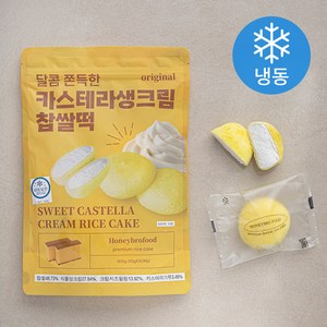 허니브로푸드 카스테라 생크림 찹쌀떡 10개입 (냉동), 400g, 1개