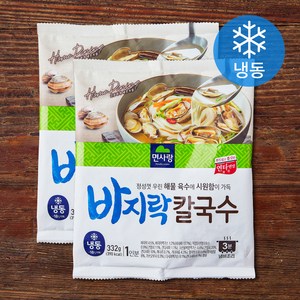 면사랑 바지락칼국수 1인분 (냉동), 332g, 2개