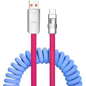 아더어스 스프링 팝 C타입-A타입 케이블, 65cm, 블루, 1개